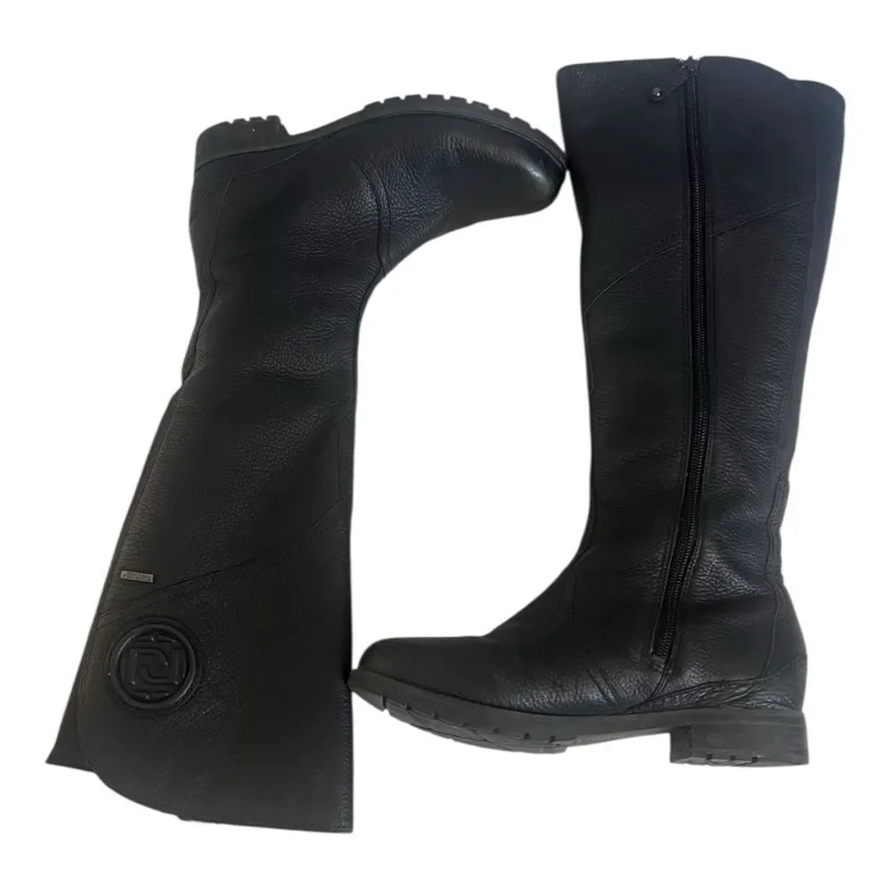 Rockport Tristina Gore Black Waterproof Hydro Shield KneeHigh Leather Boots 5.5